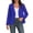 Blue 01, variant on Karymi Rain Jacket Solid Long Sleeve Open Front Collarless Blazer Jacket, Casual Suit Coat, Business Casual Cropped Outerwear Rain Jacket