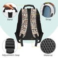 thumbnail image 5 of Yspwyqan Brown Bow School Backpack Set for Girls, Woodland Camo Backpack with Lunch Box Pencil Case Water Bottle Bag, 17" Trendy Bag Fits 13 Inch Laptop for Middle High School, 5 of 7