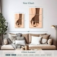 thumbnail image 3 of Elephant Stock Interracial Couples Wall Art - Vertical Multi Panel Canvas - Living Room Wall Decor - Love Multi Panel - Beige And Brown Decor - 14" x 23", 3 of 4