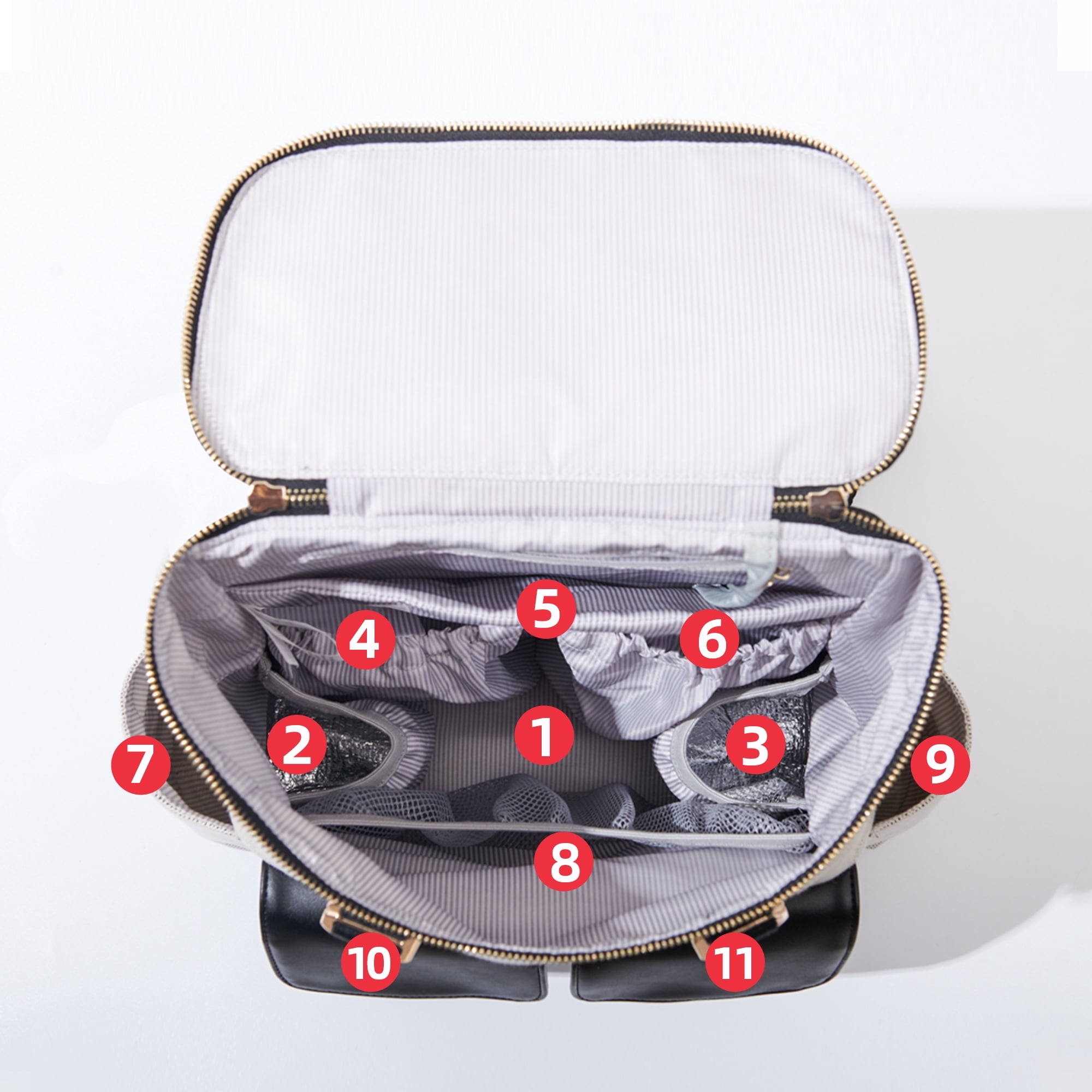Sunveno Houndstooth Backpack Stylish Diaper Bag with Changing Pad