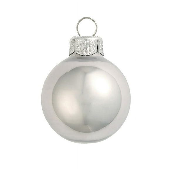 Whitehurst Mercury Glass Christmas Ball Ornaments - 3.25" (80mm) - Silver - 8ct