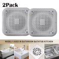 thumbnail image 1 of Shower Drain Cover For Bathroom Tub And Kitchen, Easy To Install 2-Pack-Grey, 1 of 9