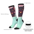 thumbnail image 4 of Naloa Cats On Broomstick Knee Socks, High Socks Long Stretchy Sock Women Knee High Stocking, Long Socks for Women, 4 of 6