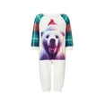 thumbnail image 6 of Elippeo Family Matching Christmas Pajamas, Romper/ Bear Print Long Sleeve Tops and Plaid Pants Sleepwear Loungewear Set, 6 of 10