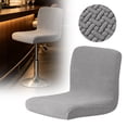 thumbnail image 4 of CHENjy Bar Stool Seat Covers, High Elastic Knitted Wrap, Dining Room Chairs Slipcover for Kitchen Counter Pub, Grey, 4 of 7