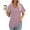 Red, variant on MTBLYS Women Blouses Fashionable Short Sleeve Striped Print Basic Tee Shirt Comfy Loose Fit V-Neck Tunic Tops Casual Work Shirts