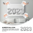 thumbnail image 1 of COMPUKAS 40 Inch Number Balloon 1 Set Silver New Year Party Decor Friends, 1 of 7