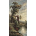 thumbnail image 2 of Pierce 9x14 Gold Ornate Wood Framed with Double Matting Museum Art Print Titled - Ancient Ruins II, 2 of 4