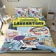 thumbnail image 1 of El Laboratorio de Dexter Conjunto de sábanas temático, trío de piezas, cómodo y amigable con la piel, diseño único, regalo de decoración para el hogar para familiares, amigos y fans,173cm *218cm, 1 of 6