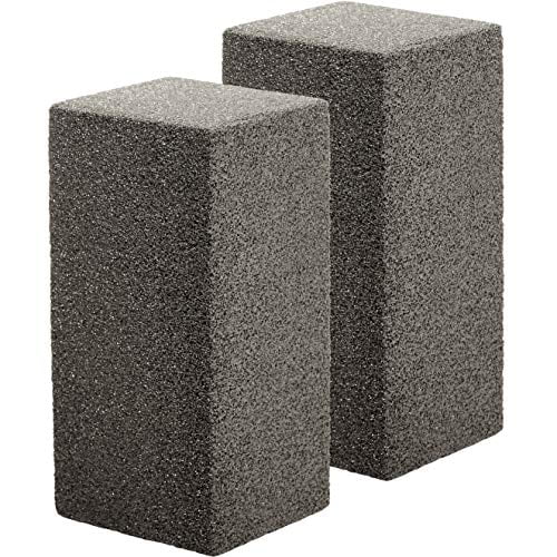 Non Toxic, Restaurant Grade Grill Cleaning Brick 2 Pack. Reusable, Non Scratch Pumice Stone Bricks