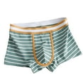 thumbnail image 3 of CENL Men Underwear Cotton Boxer Briefs Sexy Lingerie U Convex Underpants Striped, 3 of 9