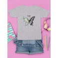 thumbnail image 3 of Free To Fly Butterfly Daisy T-Shirt Juniors -Image by Shutterstock,  Medium, 3 of 4