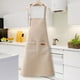thumbnail image 4 of Yhmxh Utensilios de cocina Delantal largo de algodón, impermeable, resistente al aceite, para cocina, repostería, limpieza, con tirantes ajustables, unisex para adultos. Muebles para cocina, 4 of 6