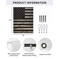 thumbnail image 2 of 4th of July RV Awning Sun Shade Screen 9'X7' Vintage American Flag Mesh Sunscreen Old Retro Wood Grain Awning Shade Screen with Zipper UV Blocker Completed Kits for RV Motorhome Camper, 2 of 7