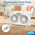 thumbnail image 6 of Tornado 9 Inch Dual Window Fan with 8-Hour Timer and 3-Speed Settings, 23.5-36 Inch Expandable, 3 Function Modes (Cooling/Exhaust/Circulation), Detachable Base, Remote Control Window Fan for Home, 6 of 8