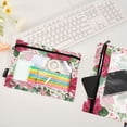 thumbnail image 4 of 2 Pack Flip Folders with Clear PVC Window Binder Pouches 3-Ring Binder Organizer for Office & Home Red Flowers and Leaves, 4 of 6