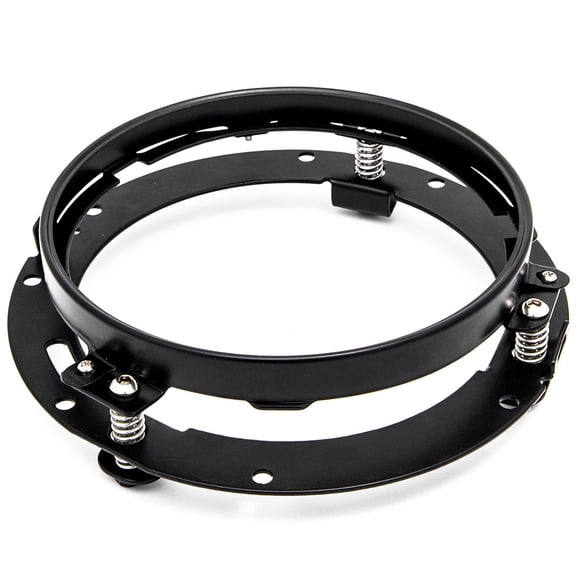Krator Black 7" LED Headlight Mounting Ring Trim Bracket Compatible with Harley Davidson Road King FLHR 1995-2013