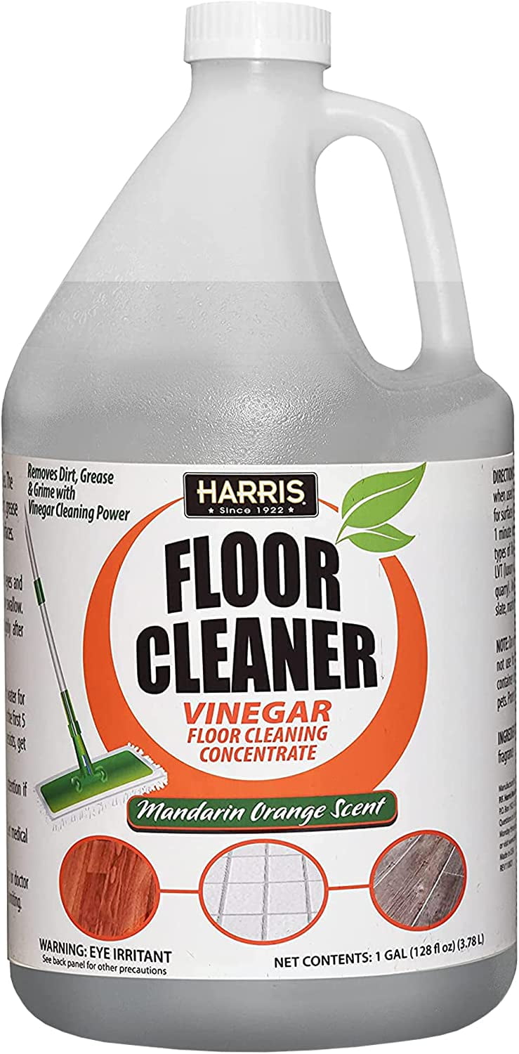 Harris Orange Vinegar Floor Cleaner, 128oz for Use on Hardwood