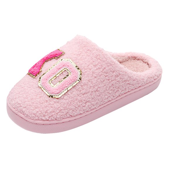 YLYL Women Men House Slippers Romantic Fluzzy Warm No Slip Memory Foam Indoor Outdoor Bedroom Shoes