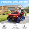 thumbnail image 6 of iYofe 24V 2 Seater Ford Bronco Raptor Powered Ride on Car with Remote Control, Bluetooth, Ages 3-8, Red, 6 of 9