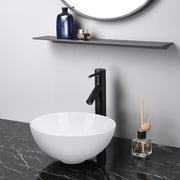 Aquaterior 12 Vessel Sink Above Counter Washing Basin Bowl Bathroom Porcelain Sink with Drain Counter Top Lavatory