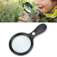 thumbnail image 4 of Glass LED Magnifying Glass ABS Handheld Illuminated Reading Magnifier for Stamps Map Inspection, 4 of 7