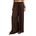 thumbnail image 2 of Vxararl Womens Wide Leg Flowy Palazzo Pants High Waisted Flowy Lounge Trousers with Drawstring Fashion Beach Travel Vacation Fall Clothes Palazzo Pants for Women Brown S, 2 of 7