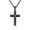 Black, variant on AOVEAO Men Cross Necklace Sterling Silver Man Pendant Necklaces Christian Faith Jewelry Birthday Xmas Gifts for Dad Son