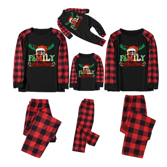NMMUED Matching Pjs for Kids Christmas Pjs Kids Matching Christmas Pajamas Matching Family Pajama Sets Kids Holiday Pajamas Family Christmas Pjs Sleep Wear (Child) Style6 130