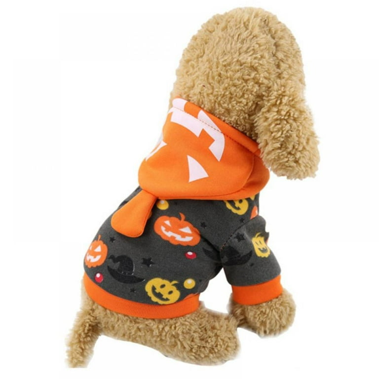 Hockey Player Dog Hoodie Sweatshirt with Hat Graphic Dog Cat Clothes Cute  Pet Winter Costume Black