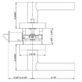 thumbnail image 2 of Miseno Mlk3012x Elkton Round Rod Privacy Door Lever Set - Nickel, 2 of 7
