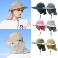 thumbnail image 3 of Summer Sun Hat Men Women Multi-Functional UV Wide-Brimmed Fisherman Hat Women Neck Protection Riding Hunting Hat Men's Roofing Cap with Neck Cover Hiking Fishing Hunting Camouflage Bucket Sun Flap, 3 of 8