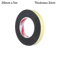 thumbnail image 1 of 1pcs Kitchen Weather Stripping Hardware Window Door Waterproof Rubber Strip Tape Foam Sponge Single Sided Adhesive Seal Strip 20MM X 5M THICKNESS 2MM, 1 of 1