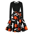 thumbnail image 1 of WILLBEST Robes pour Femmes Vintage Manches Longues Soirée Bal Robe Longue, 1 of 6