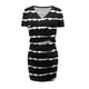 thumbnail image 5 of Vestidos de club sexy para mujer Nudos cruzados Manga corta Básico Casual Trajes de 2 piezas Conjunto de falda con top corto Pompotops qwe14083, 5 of 5
