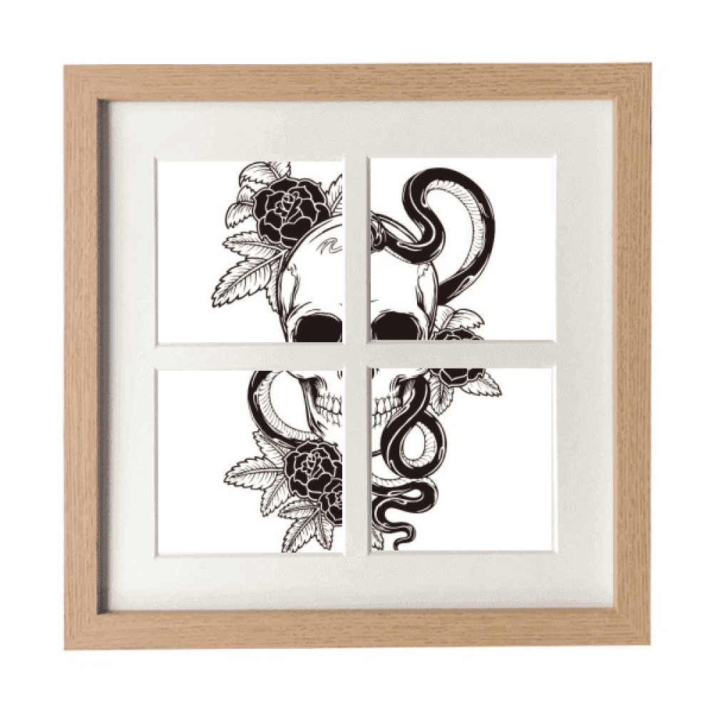 Cadre Motif Serpent pour Mur Ou Table avec 4 Ouvertures pour Photos