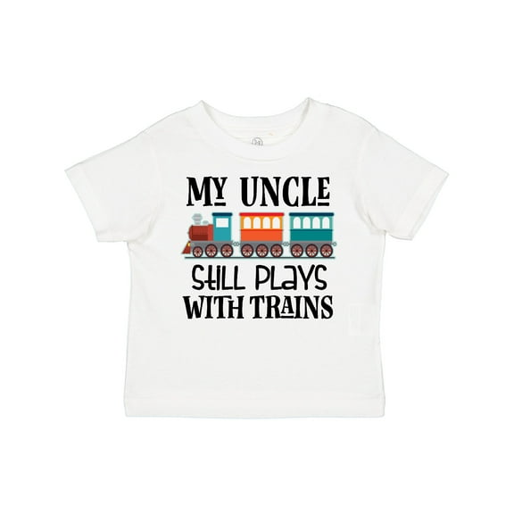 Inktastic My Uncle Still Plays with Trains Boys or Girls Toddler T-Shirt