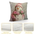 thumbnail image 4 of Creowell Short Plush Pillow Covers Snowman Prints Snowflake Throw Pillows, Wild Brown Horse Outdoor Pillowcase Cushion Case Decor for Home Sofa Couch Bed White, 4 of 5