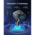 thumbnail image 4 of Adaptador Bluetooth 5.3 para coche PD+QC3.0, transmisor FM y cargador rápido para coche, kit manos libres para radio de coche inalámbrica, 4 of 5
