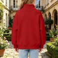 thumbnail image 6 of Children Pockets Sweatshirt Solid Color Winter Long Sleeve Sweatshirt for Boys Girls, 6 of 8