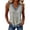 Khaki, variant on Women's Denim Patchwork V Neck Tank Tops, Sleeveless Striped Glitter Print Vest, Casual Loose Fit Contrast Trim Camisole Blouse, Fashion Comfy Summer Cami Top