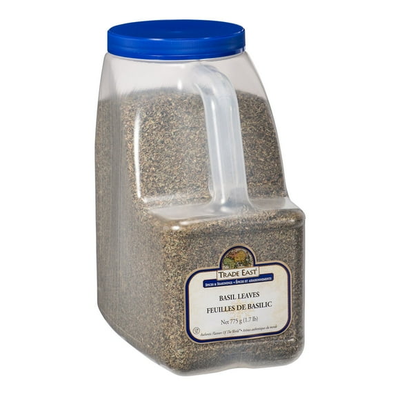 Trade East Sweet Basil Leaf Basil Leaves, Herb, Shaker | 775G/Unit, 1 Unit/Case