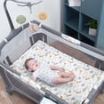 thumbnail image 6 of Baby Trend Nursery Center Playard with Full Bassinet, Diaper Stacker and Travel Tote Bag, Animal Jubilee, 6 of 14