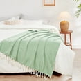 thumbnail image 5 of Home Soft Things Chevron Knit Throw- Green- 50"x60", 5 of 10