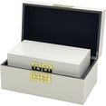 thumbnail image 4 of Galt International Large & Small Decorative Storage Box w/Hinged Lid - Classic Design Wood Decor Boxes with Geometric Opening Clasp - Home & Office Storage - Set of 2 (White + Gold), 4 of 16