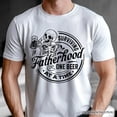thumbnail image 2 of Surviving Fatherhood Skeleton Beer T-Shirt, White Vintage Tee for Tired and Hilarious Dads, 2 of 6
