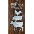 thumbnail image 4 of Gango Home Decor Rustic Windmill & Farm Animal Kitchen Wall Art; Two Brown 8x20in Hand-Stretched Canvases, 4 of 6