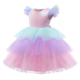 thumbnail image 4 of LYMAYTER Kids Baby Girls Princess Dresses Summer Sleeveless Party Skirt Gown Toddler Solid Color Tutu Dress for 6 M-6 Years, 4 of 9