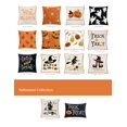 thumbnail image 6 of Throw Blankets Trick or Treat Halloween Lumbar Pillow – Embroidered Black Cushion with Insert,Queen Size Blankets, 6 of 6
