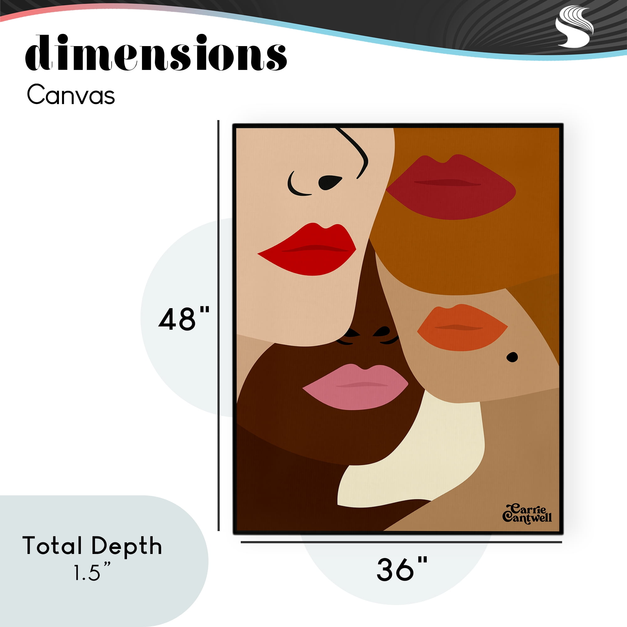 Many Faces of Women Canvas Wall Art, design by Carrie Cantwell